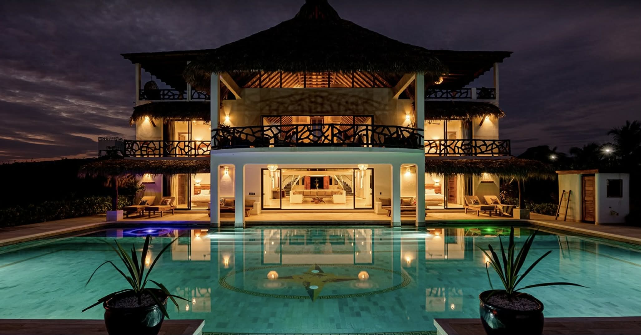 Villa at night
